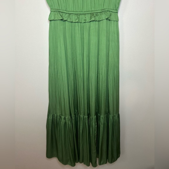 Anthropologie Current Air Green Sereia Pleated
Midi Dress Size L - Picture 10 of 12